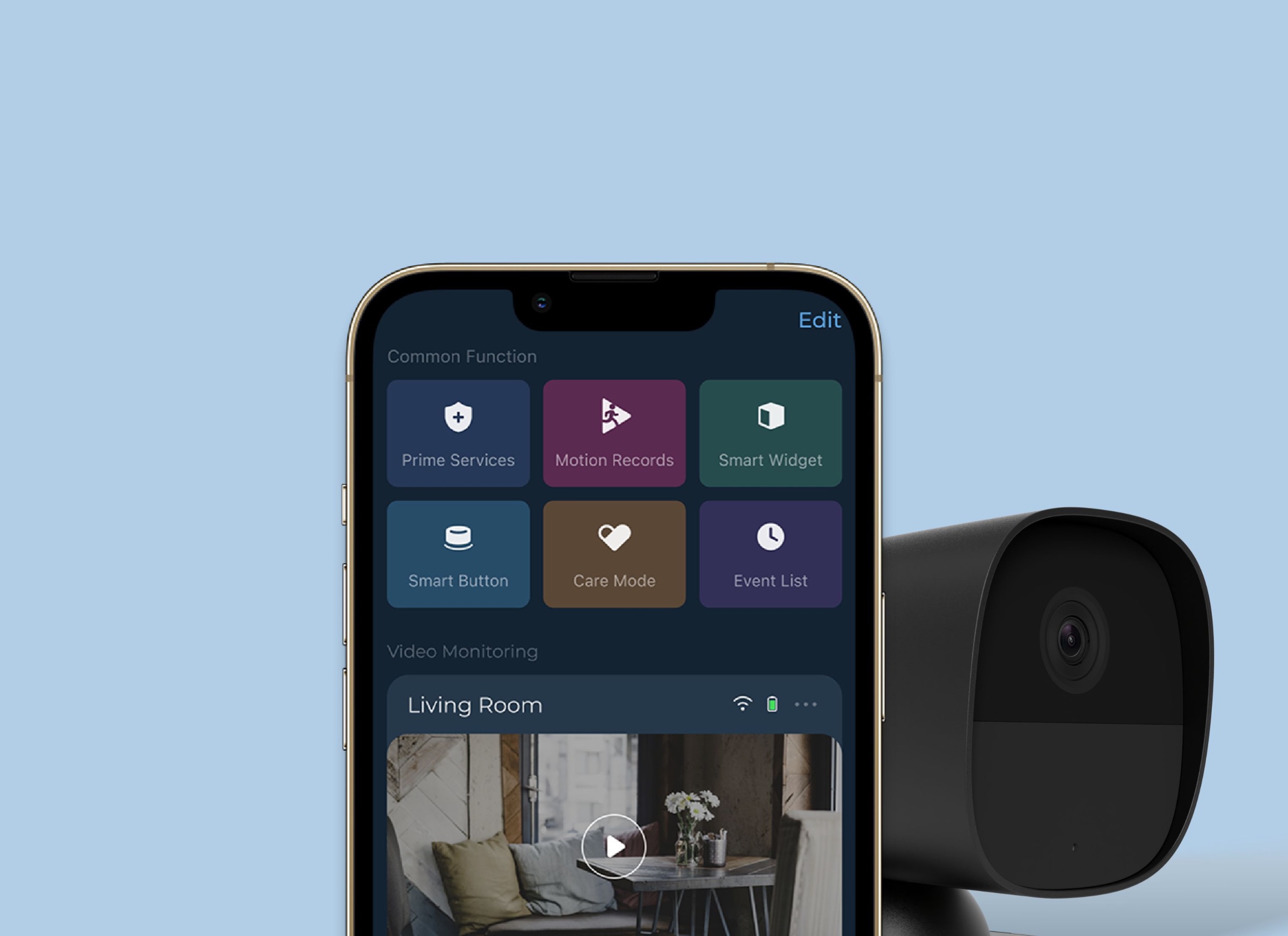 Battery Camera App | SikkertHjem™ Scandinavia